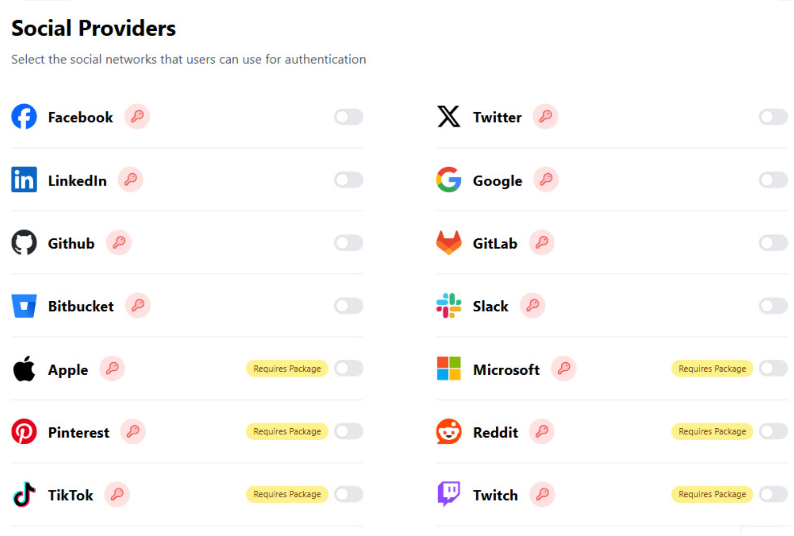 Social Providers